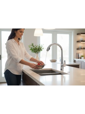 Spiralli Mutfak Bataryası Uzayan Sistem Evye Armatür Gizli Spiralli Kireç Tutmayan Renk