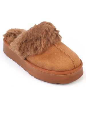 Capone Outfitters Florri Tüylü Burnu Kapalı Kadın Terlik