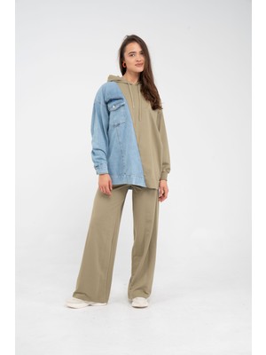 SASILVA Kapüşonlu Denim Detaylı İkili Takım K1741