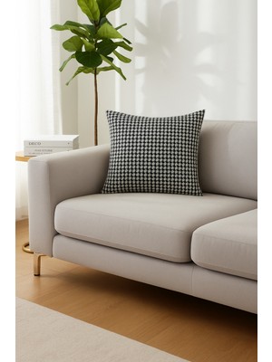 Buem Shop Monarch Kazayağı Desenli %100 Pamuklu Gizli Fermuarlı Kırlent Kılıfı 50X50 cm / 48X48 cm