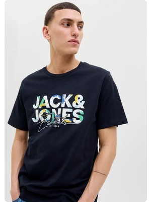 Jack & Jones Jack&jones 12278523 Jjgeolas Tee 0 Yaka Kısa Kol Tsh