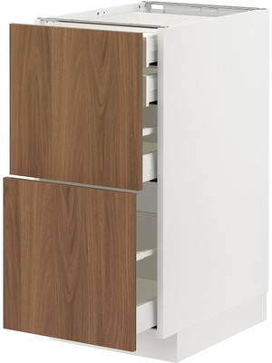 Hobiurun Çekmeceli alt dolap, TISTORP kahverengi, 40x60 cm, 4 çekmeceli ve 2 ön panelli