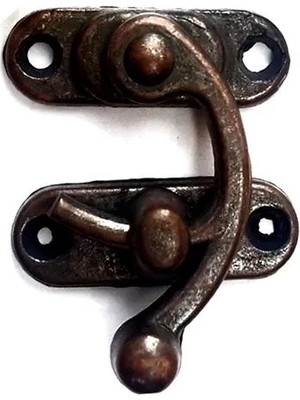 Yay Gözü, Ahşap Kutu Klipsi - Minik 20X24 Mm, Antik, 1 Adet