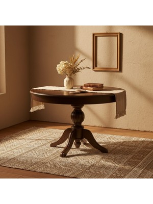 Kleinhaus Furniture Elegansia Ahşap Açılır Masa, Klasik Ayak, Perdeli Masa Tablası