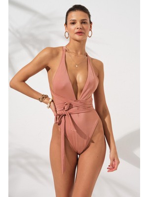 Pierre Cardin Camila Belden Çapraz Bağlamalı Mayokini Bronz 231604