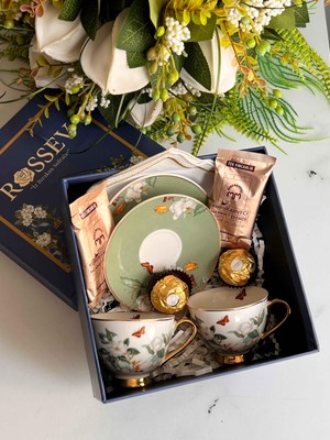 Rossev Hediyelik Almira 2 Kişilik Özel Hediye Kutulu Fincan Takımı