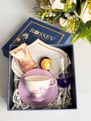 Rossev Hediyelik Iris Kişiye Özel Hediye Kutulu Fincan Takımı