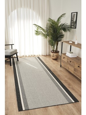 Konfor Halı Mono MN04 Gri Hav Toz Vermez Salon Mutfak Koridor Oturma Odası Yolluk Halı