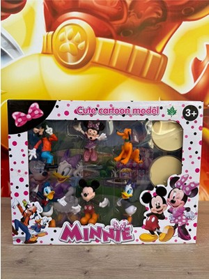 Scntoys Mickey Mouse Minnie Donald Duck Goofy Pluto Daisy 6'lı Oyuncak Figür Seti Minnie Mouse