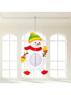 Dodomar Yılbaşı Kardan Adamlı Asmalı Petek Süs