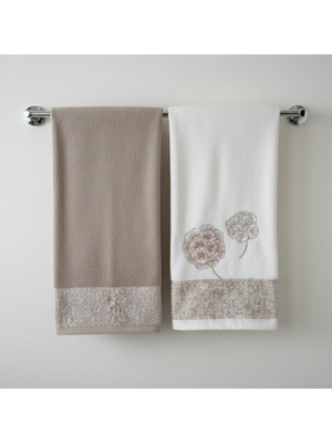 Özdilek Phlox Bambu 2'li Havlu 50X90CM - Bej Krem