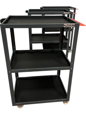 Lidka Metal Çekmecesiz Takım Arabası – 450x605x905 mm | Atölye / Servis Taşıma Arabası