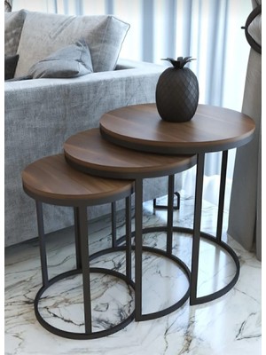 Tandoğan 3 Lü Ahşap Zigon Sehpa