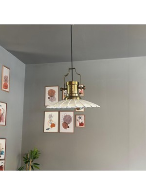 Bamyum Risso Beyaz Metal Büyük Avize Silindir Eskitme Başlık Tekli Rustik Cafe Modern Sarkıt Aydınlatma