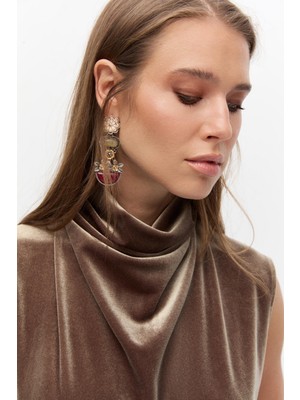 SHN Boğazlı Kadife Bluz