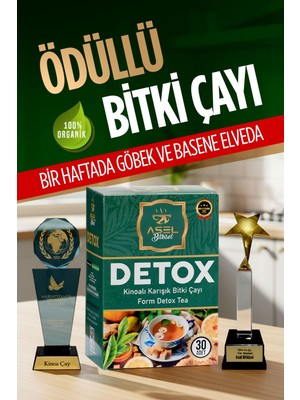 Asel Kinoalı Detox Bitki Çayı Özel Karışı mlı Diyete  Karışım ( 30 Adet )