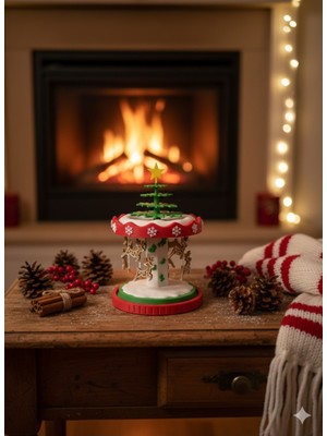 Yılbaşı Temalı Renkli Geyikli Atlıkarınca Süsleri