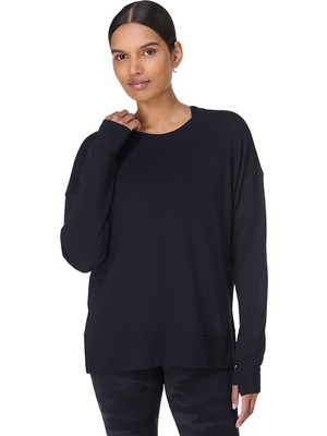Sweaty Betty After Class Longline Sweatshir Kadın Siyah Sweatshirt