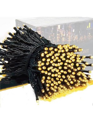 Yılbaşı Temalı Sarı LED Işık Seti, Eklemeli ve Parlak Dekorasyon Aksesuarı