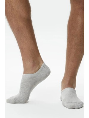 Lacoste Soft Ribbing High Stretch Reinforced Heels And Tips 3-Pack Sock Unisex Babet Çorap 3 Lü Gri