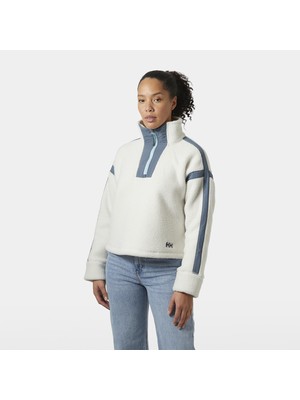 Helly Hansen Polar Imperial Pile Zip Pullover Kadın Beyaz Dik Yaka Sweatshirt
