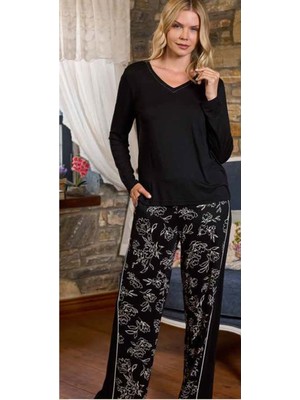 8683250304191AQUA Siyah Pijama Takımı  - Aqua - Siyah - 42 - 26380-SİYAH-42