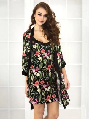 NemereSoft Pierre Cardin 4460 Kısa Sabahlık Gecelik Takım