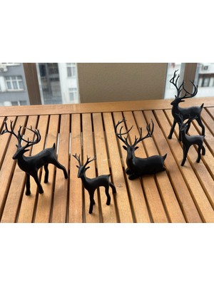 Yılbaşı Temalı Siyah Geyik Seti, Şık ve Gösterişli Dekorasyon Seçeneği