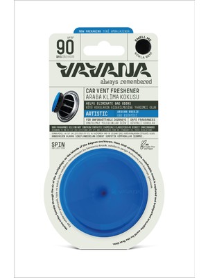 Vavana Araba Klima Kokusu, Spin Oto Kokusu, Okyanus Aromalı, 90 Gün Etkili Araç Kokusu - Artistic