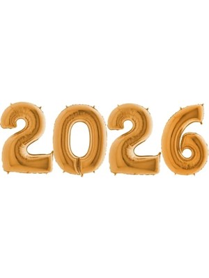 Büyük 2026 Folyo Balonları, 34 Inç, Mutlu Yıllar Süslemeleri, Yılbaşı Parti Malzemeleri