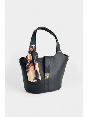 Fular ve Organizer Çanta Detaylı Kadın El ve Omuz Çantası