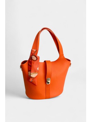 Fular ve Organizer Çanta Detaylı Kadın El ve Omuz Çantası