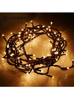 Siyah Kablolu 10 mt Eklemeli Günışığı 100 LED Ampül, Çok Fonksiyonlu, Dayanıklı ve Parlak