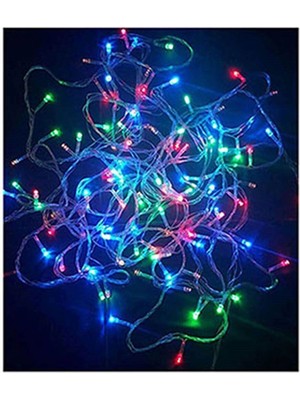 10MT Rgb 100 LED Fişli Çok Renkli Noel Yılbaşı Ağaç Dekor Aydınlatma
