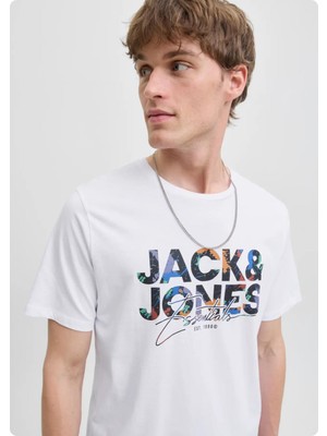 Jack & Jones Jack&jones 12278523 Jjgeolas Tee 0 Yaka Kısa Kol Tsh