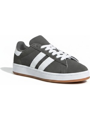 Tarzbu Iki Çizgili Füme Erkek Günlük Sneaker Ayakkabı, Kauçuk Taban, 3 cm Topuk, Standart Kalıp TARZ0235