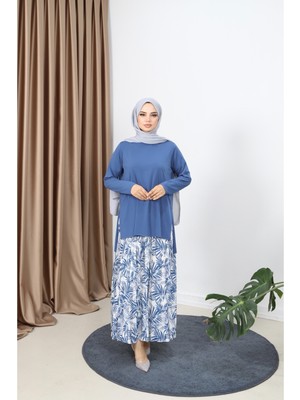 Palmiye Desen Sandy Etekli Takım