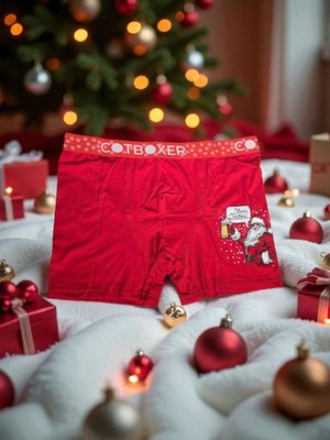 Diva Viva - Yılbaşı Temalı Desenli Erkek Boxer – Hediye Paketli