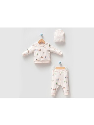 By Bubbles Piknik Baskılı Omuzdan Patlı 2li Takım