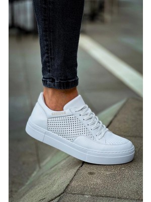 Chekich CH015 - Cbt First Edition Erkek Ayakkabı Düz Taban %100 Vegan Deri Beyaz Renk