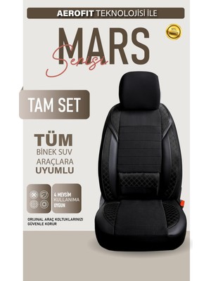 ALLDAYSM Mini Copper Contryman Uyumlu Lüx Bel Destekli Yarı Deri Oto Koltuk Kılıfı Siyah Renk Aldys