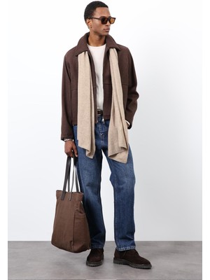 Antioch Kahve Regular Fit Dokulu Erkek Mont