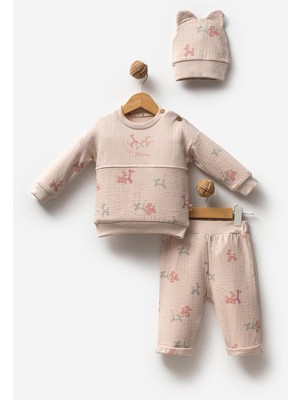 By Bubbles %100 Pamuk Bırth Part Fiyonk Kız Bebek 2'li Takım