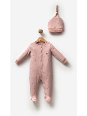 By Bubbles %100 Organik Pamuk Balloon Baskı Unisex Patikli Bebek Tulumu