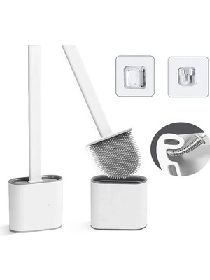 Tasarım Evi Silikon Banyo Tuvalet Klozet Temizleme Fırçası ve Tutucu Wc Klozet Fırçası