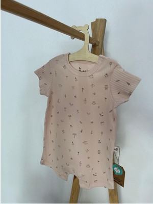 By Bubbles %100 Organik Pamuk Yazlık Tulum Unisex Çiçek Desenli Günlük Kullanım İçin İdeal