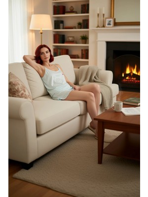 PayBuy Kadın Kiraz Nakışlı Ince Askılı Viskon Pijama Takımı Fonksiyonel Dayanıklı Kaliteli Modern