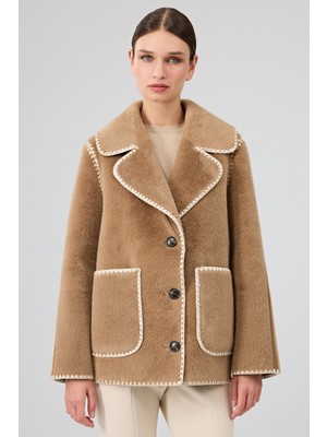 Derimod Vald'isere Kadın Camel Teddy Mont 25WGP5315FF