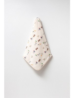 By Bubbles Piknik Baskılı Çift Katlı Penye Yenidoğan ve Çok Amaçlı %100 Pamuklu Bebe Battaniyesi