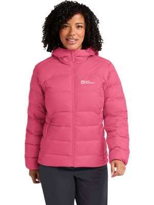 Jack Wolfskin Ather Down Hoody Rds Kadın Pembe Outdoor Ceketi